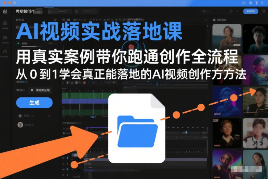 AI视频实战落地课，用真实案例带你跑通创作全流程，从0到1学会真正能落地的AI视频创作方法-趣酷猫资源网