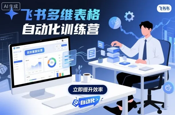 飞书多维表格自动化训练营，手把手教你告别重复处理，用多维表格开启高效办公新模式-趣酷猫资源网