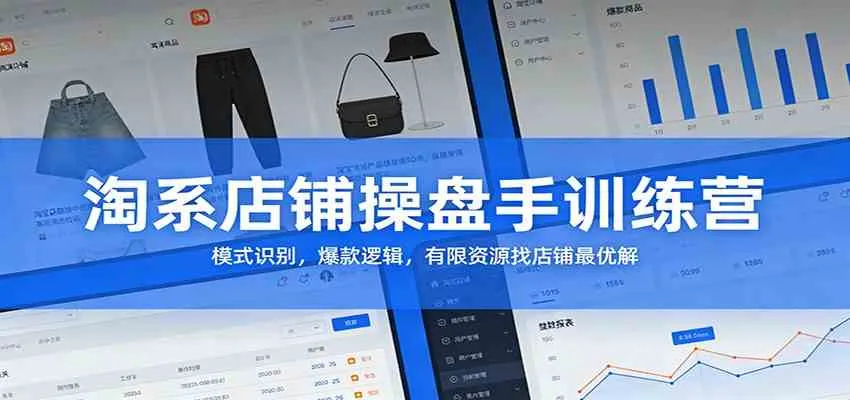 淘系店铺操盘手训练营：模式识别，爆款逻辑，有限资源找店铺最优解-趣酷猫资源网
