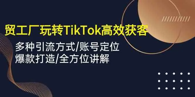 外贸工厂玩转TikTok高效获客，多种引流方式/账号定位/爆款打造/全方位讲解-趣酷猫资源网