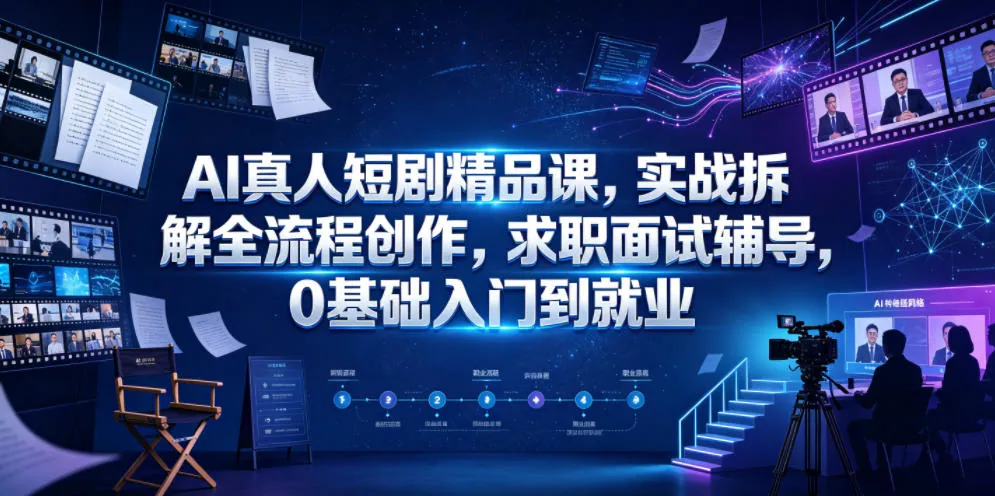 AI真人短剧制作求职全攻略:实战解析+百万年薪面试技巧_趣客盟