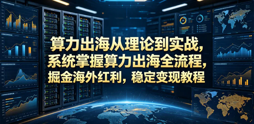 算力出海从理论到实战，系统掌握算力出海全流程，掘金海外红利，稳定变现教程_趣客盟