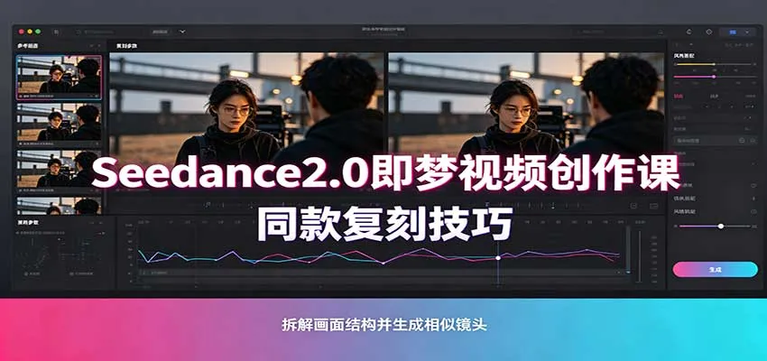 Seedance 2.0 梦境视频创作课程：剧本化制作指南，复刻技巧揭秘，跨行业案例实战教学 - 趣客盟