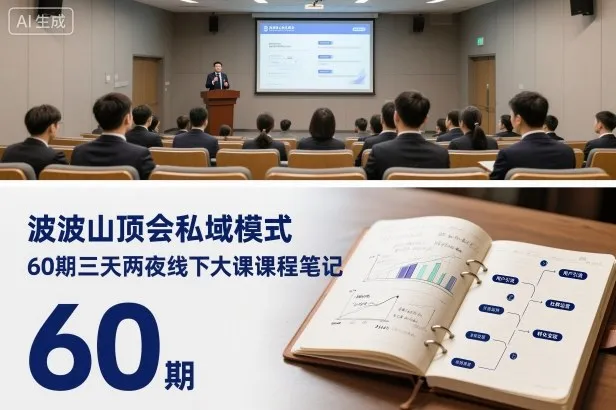 波波山顶会私域模式60期三天两夜线下大课课程笔记（文档）-趣酷猫资源网