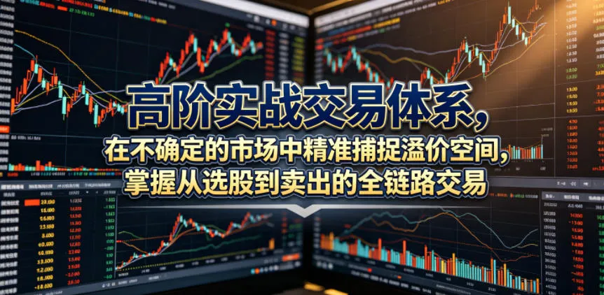 高阶实战交易体系，在不确定的市场中精准捕捉溢价空间，掌握从选股到卖出的全链路交易心法（更新6月）_趣客盟