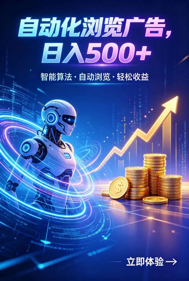广告自动浏览项目,低投入长期收益全自动广告刷量,轻资产线上小项目【揭秘】 广告自动浏览项目,低投入长期收益全自动广告刷量,轻资产线上小项目【揭秘】