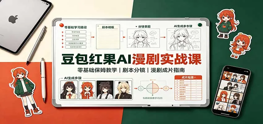 豆包红果AI漫剧实战教程：从零起步，剧本分镜到成片制作全攻略 - 趣客盟