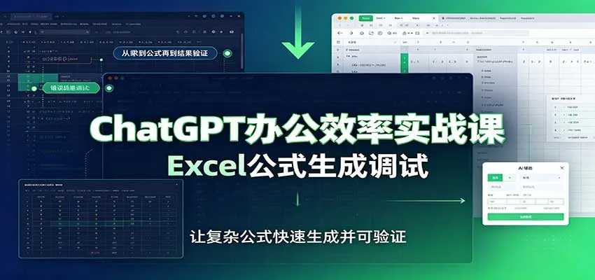 ChatGPT办公利器：高效提示词应用、Excel公式调试指南 & 文档编写秘籍 - 趣客盟