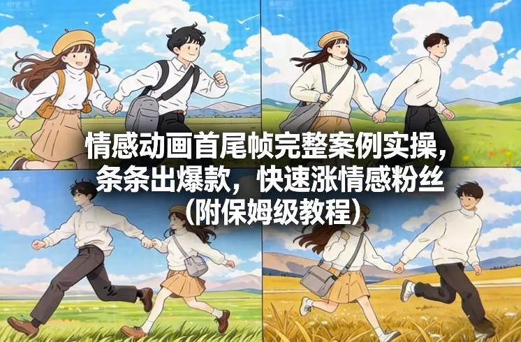 情感动画首尾帧完整案例实操，条条出爆款，快速涨情感粉丝（附保姆级教程）-趣酷猫资源网