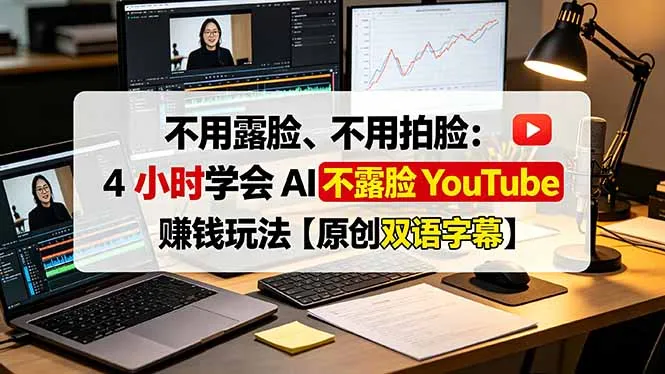 无需露脸视频剪辑：4小时速成AI不露脸YouTube赚钱技巧【独家双语教学】_趣客盟