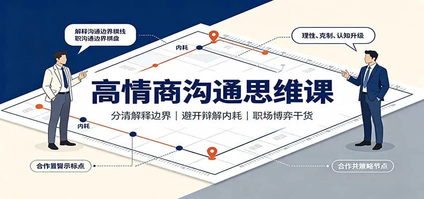 高情商沟通技巧：清晰界定边界，远离辩解内耗，职场策略精华课 - 趣客盟