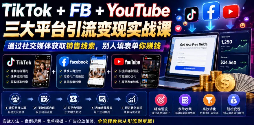 TikTok、FB、YouTube SEO攻略:多平台流量变现技巧全揭秘_趣客盟