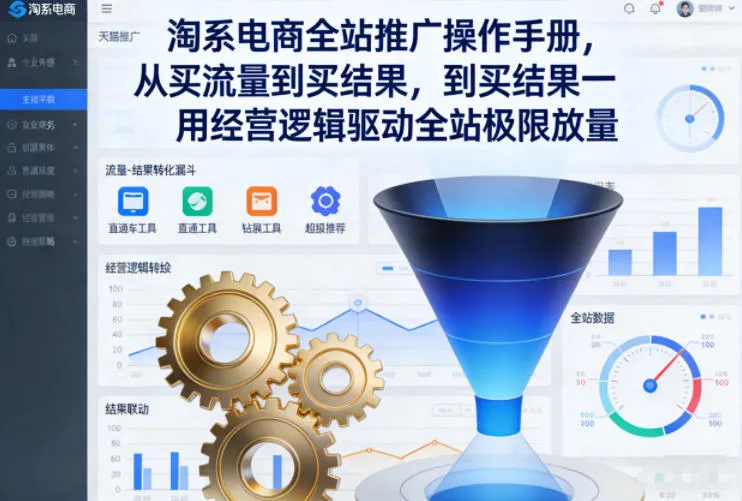 淘系电商全站推广操作手册，从买流量到买结果一用经营逻辑驱动全站极限放量-趣酷猫资源网
