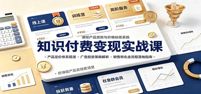 知识付费实战攻略：搭建产品定价策略，精准广告投放，高效销售转化全链路实操手册 - 趣客盟