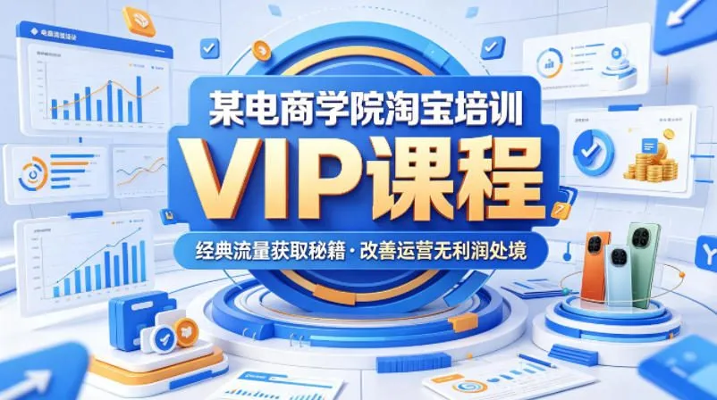 某电商学院淘宝培训VIP课程,各种经典有用的流量获取秘籍,改善运营产品没利润的处境(2026年6月)_趣客盟