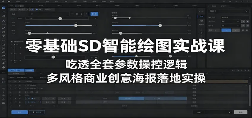 零基础SD智能绘图实战课：吃透全套参数操控逻辑，多风格商业创意海报落地实操_趣客盟