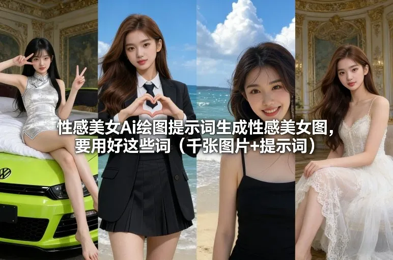 性感美女Ai绘图提示词生成性感美女图，要用好这些词（千张图片+提示词）-趣酷猫资源网