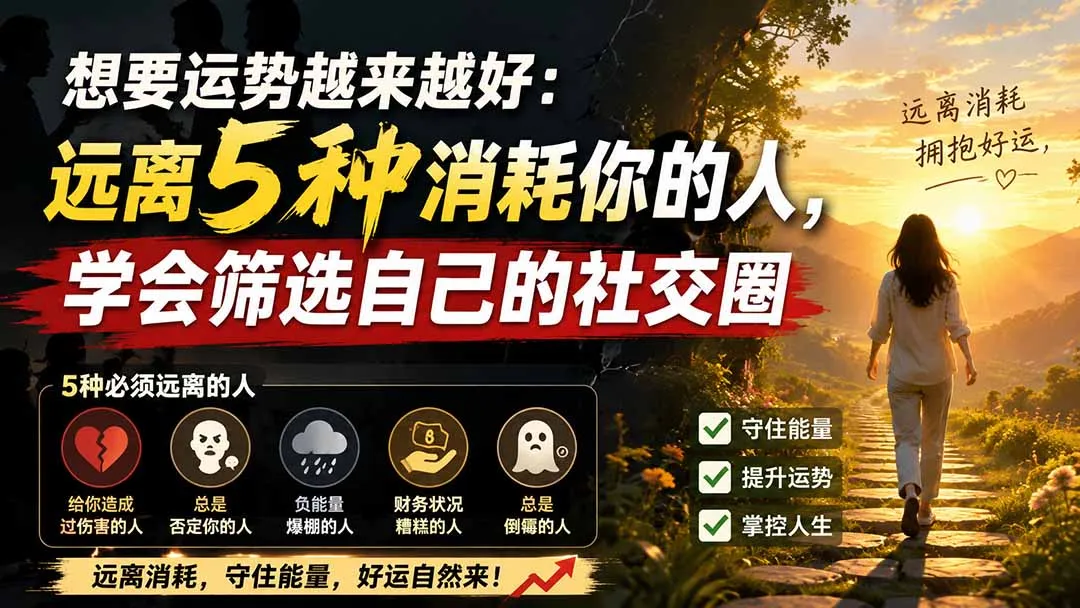《提升运势必看：避开5大社交消耗者，优化你的社交圈》 - 趣客盟