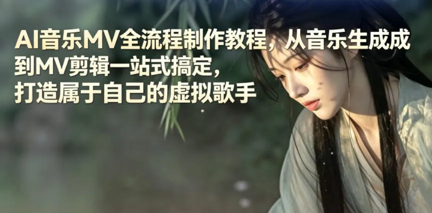AI音乐MV全流程制作教程，从音乐生成到MV剪辑一站式搞定，打造属于自己的虚拟歌手_趣客盟