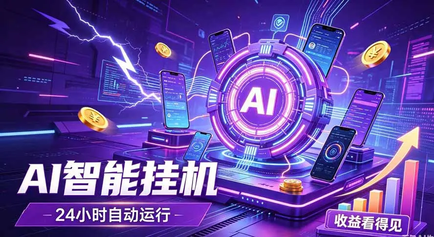 AI智能广告自动挂机,轻松躺赚新风口 | 设备托管服务,解放双手,长效收益变现 - 趣客盟