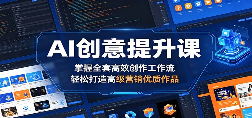 AI创意提升课：掌握全套高效创作工作流，轻松打造高级营销优质作品_趣客盟