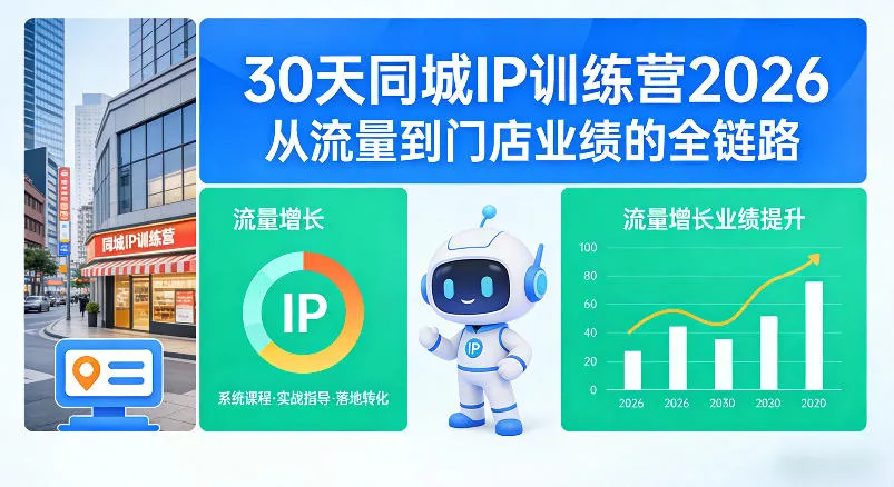 “2026年30天同城IP流量营:全链路门店业绩提升攻略(0808更新) - 趣客盟