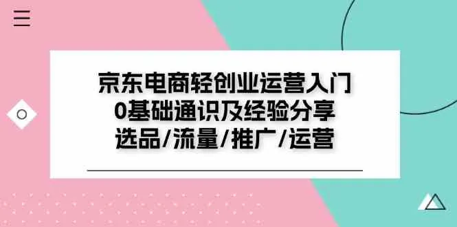 京东电商轻创业运营入门0基础通识及经验分享：选品/流量/推广/运营-趣酷猫资源网