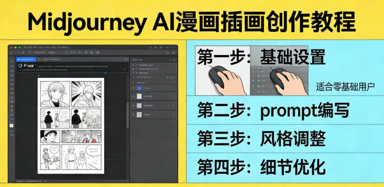 利用Midjourney AI人工智能轻松创作漫画插画教程，零基础创作完整漫画插画-趣酷猫资源网