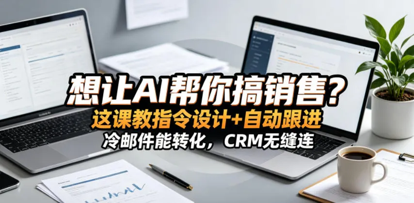 想让AI帮你搞销售？这课教指令设计+自动跟进，冷邮件能转化，CRM无缝连！【原创双语字幕】_趣客盟