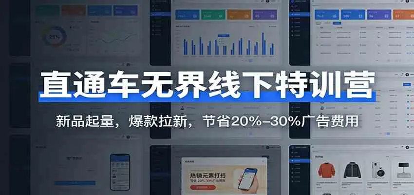 直通车无界线下特训营：新品起量，爆款拉新，节省20%-30%广告费用-趣酷猫资源网