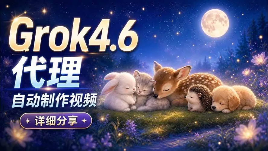 【Grok 4.6代理视频制作】AI代理自动制作视频全流程解析:从提示词到成品详解 - 趣客盟