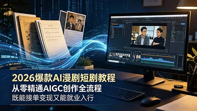 2026 AI短剧/漫剧创作攻略:AIGC盈利秘籍+求职技巧+核心技能提升全解析_趣客盟