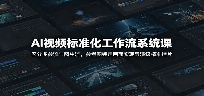AI视频标准化工作流程课:深度解析多参数流与图生流,导演级精准控片——图锁定画面技术揭秘_趣客盟