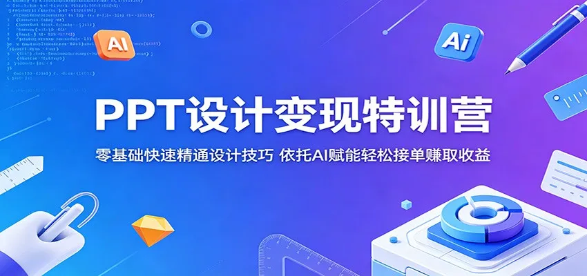 PPT设计变现特训营：零基础快速精通设计技巧，依托AI赋能轻松接单赚取收益_趣客盟