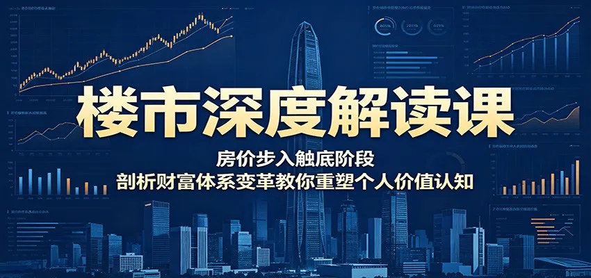 楼市深度解读课：房价步入触底阶段，剖析财富体系变革教你重塑个人价值认知_趣客盟