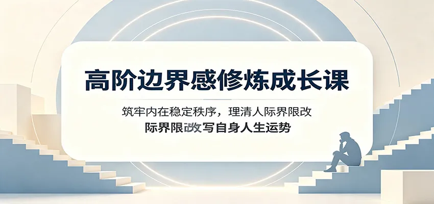 高阶边界感修炼成长课:筑牢内在稳定秩序,理清人际界限改写自身人生运势 高阶边界感修炼成长课:筑牢内在稳定秩序,理清人际界限改写自身人生运势