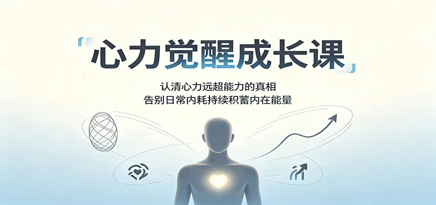 心力觉醒成长课：揭秘心力超越能力真相，告别内耗，蓄能高效成长 - 趣客盟
