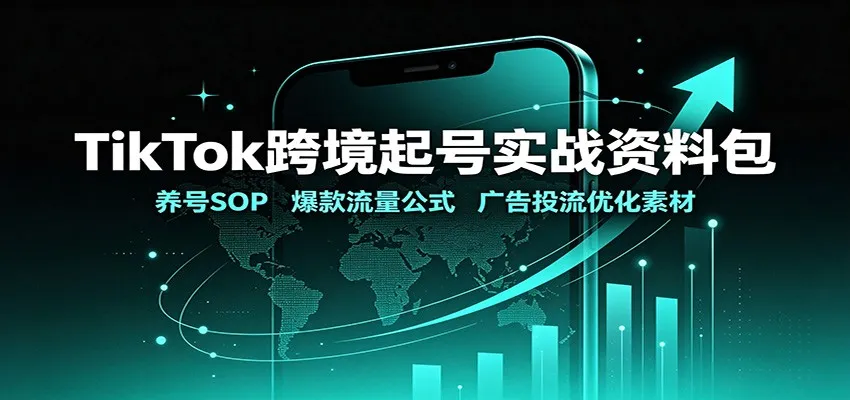 TikTok跨境账号启动攻略：完整养号SOP + 爆款流量秘籍 + 广告投放优化素材包 - 趣客盟