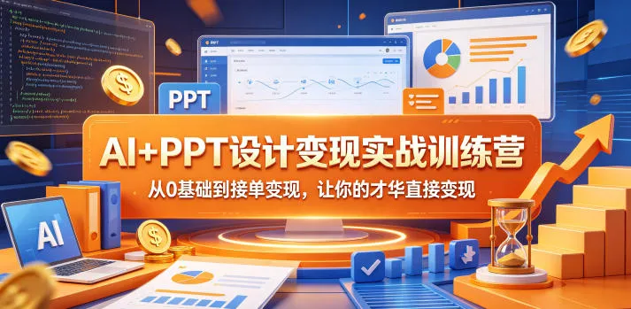 AI+PPT设计变现实战训练营，从0基础到接单变现，让你的才华直接变现_趣客盟