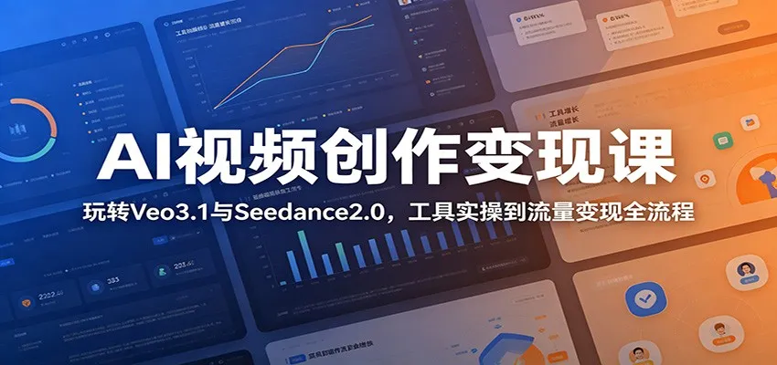 AI视频创作变现课：玩转Veo3.1与Seedance2.0，工具实操到流量变现全流程_趣客盟