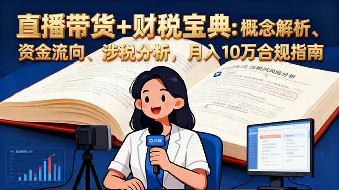直播带货+财税宝典：概念解析、资金流向、涉税分析，月入10万合规指南-趣酷猫资源网
