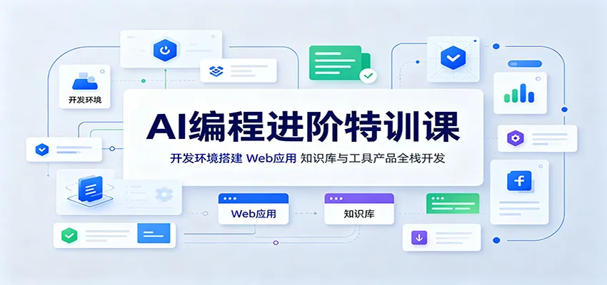 AI编程进阶特训：全栈开发攻略——搭建开发环境，精通Web应用、知识库与工具产品 - 趣客盟