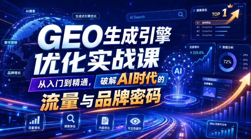 GEO生成引擎优化实战教程:入门精通,AI时代流量与品牌增长秘籍_趣客盟