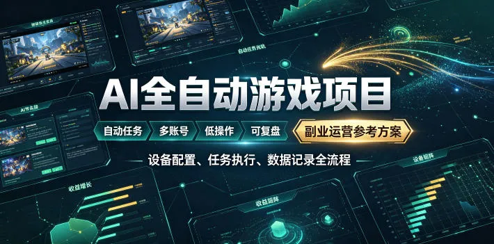 AI全自动游戏躺赚项目揭秘：日赚数百，三年稳定收益，搜索优化版！_趣客盟