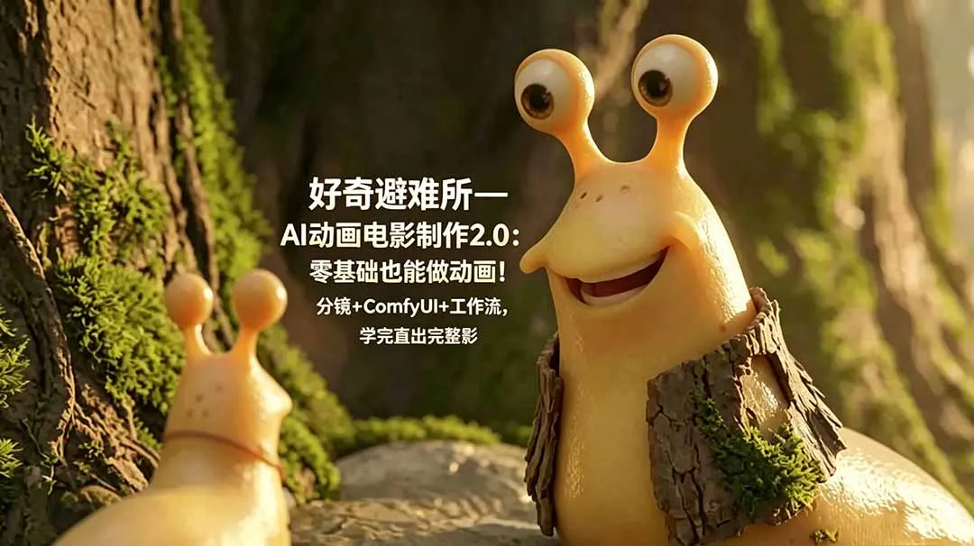 好奇避难所—AI动画电影制作2.0:零基础也能做动画!分镜+ComfyUI+工作流,学完直出完整影片_趣客盟