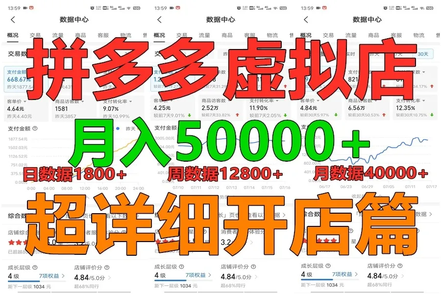拼多多虚拟电商训练营月入40000+你也行，暴利稳定长久，副业首选-趣酷猫资源网