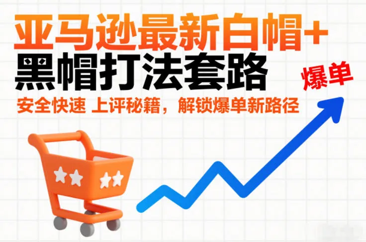 亚马逊最新白帽+黑帽打法套路，安全快速上评秘籍，解锁爆单新路径-趣酷猫资源网