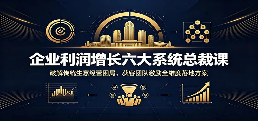 企业利润增长总裁密训：解密传统经营困境，精准获客激励策略全方位实战指南_趣客盟