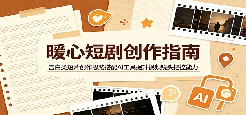 暖心短剧创作指南：告白类短片创作思路搭配AI工具提升视频镜头把控能力_趣客盟