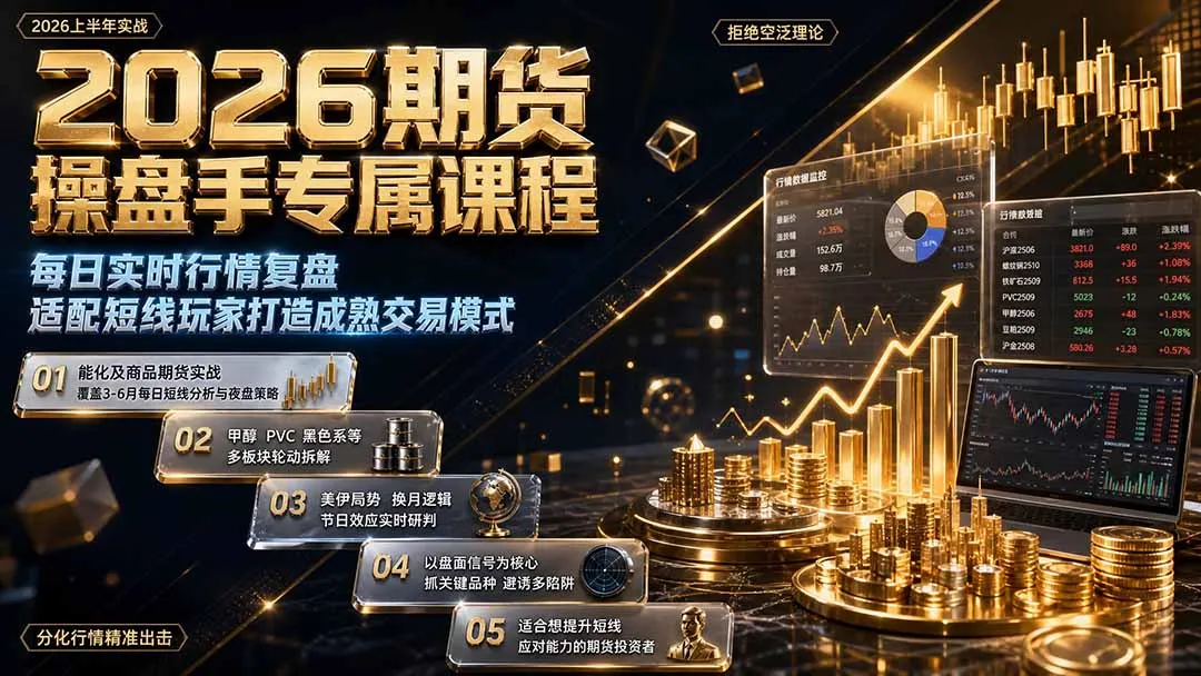“2026期货操盘高手特训课程，8月全新升级，每日实时行情解析，助力短线交易者成熟化交易策略”_趣客盟